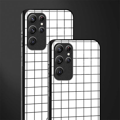 classic grid light edition glass case for samsung galaxy s21 ultra image-2