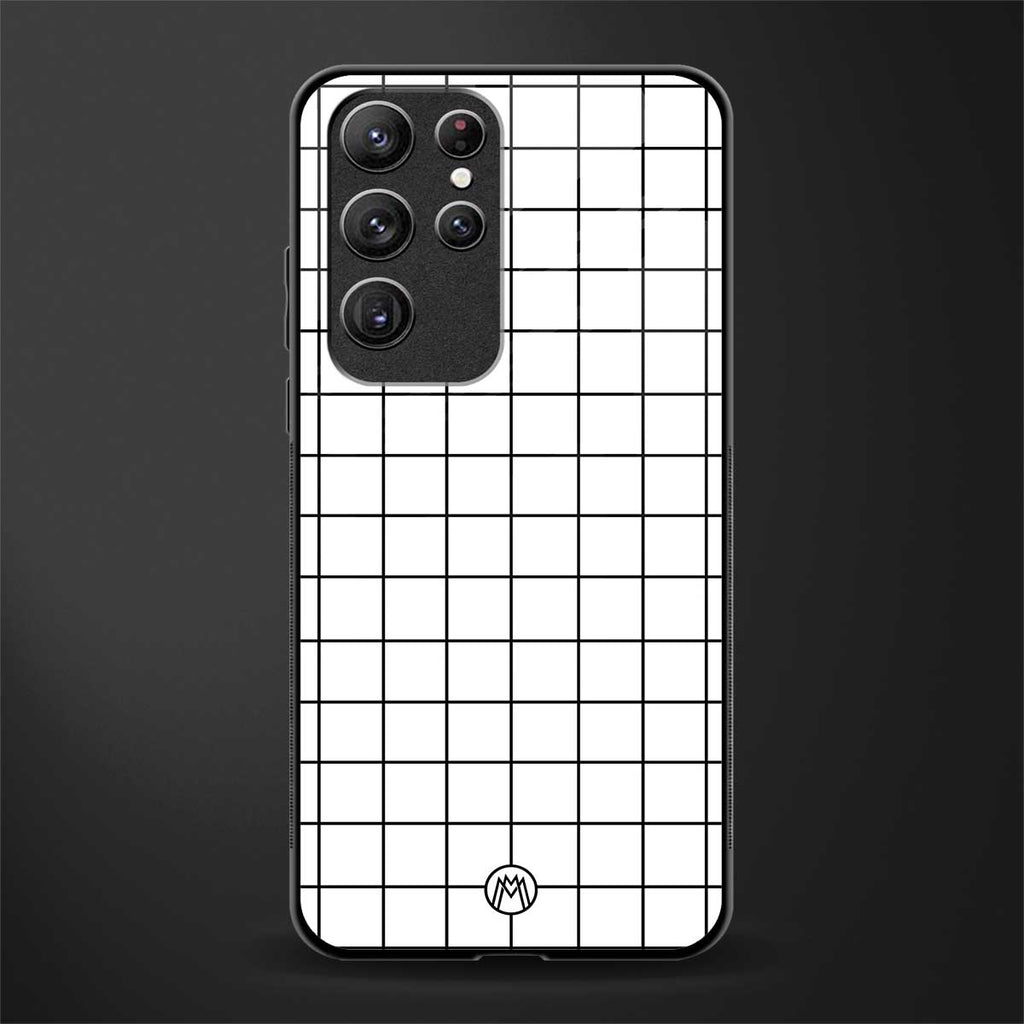 classic grid light edition glass case for samsung galaxy s21 ultra image