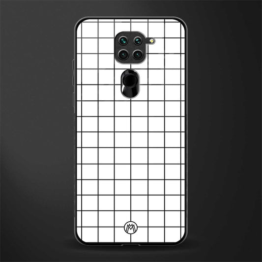 classic grid light edition glass case for redmi note 9 image