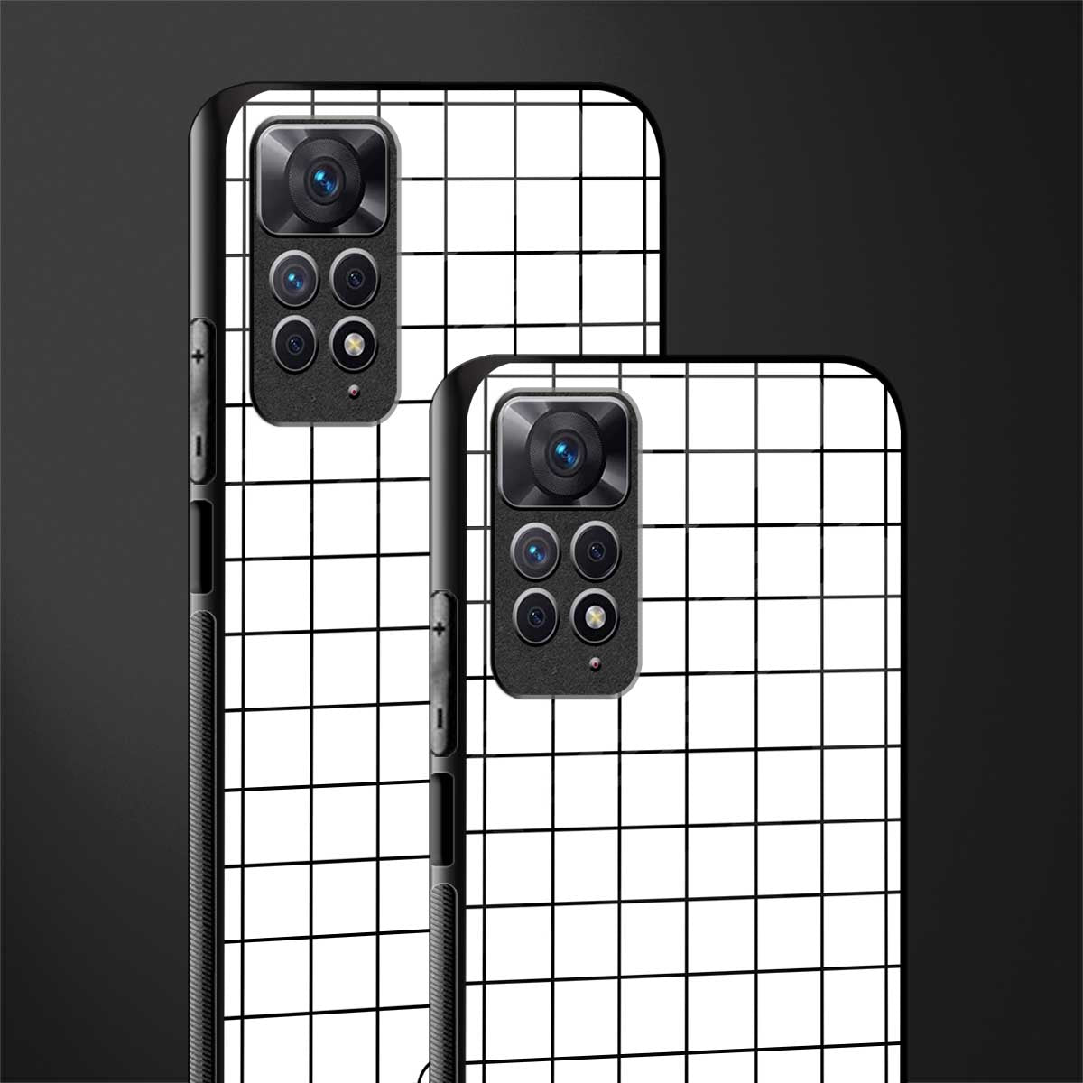 classic grid light edition glass case for redmi note 11s image-2