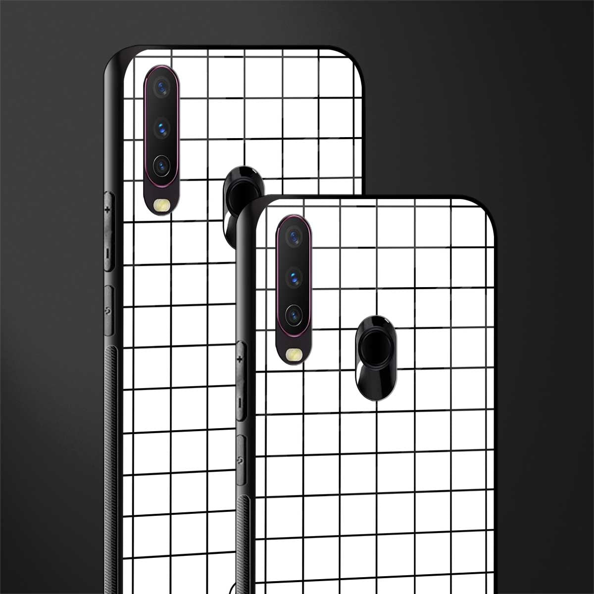 classic grid light edition glass case for vivo y15 image-2