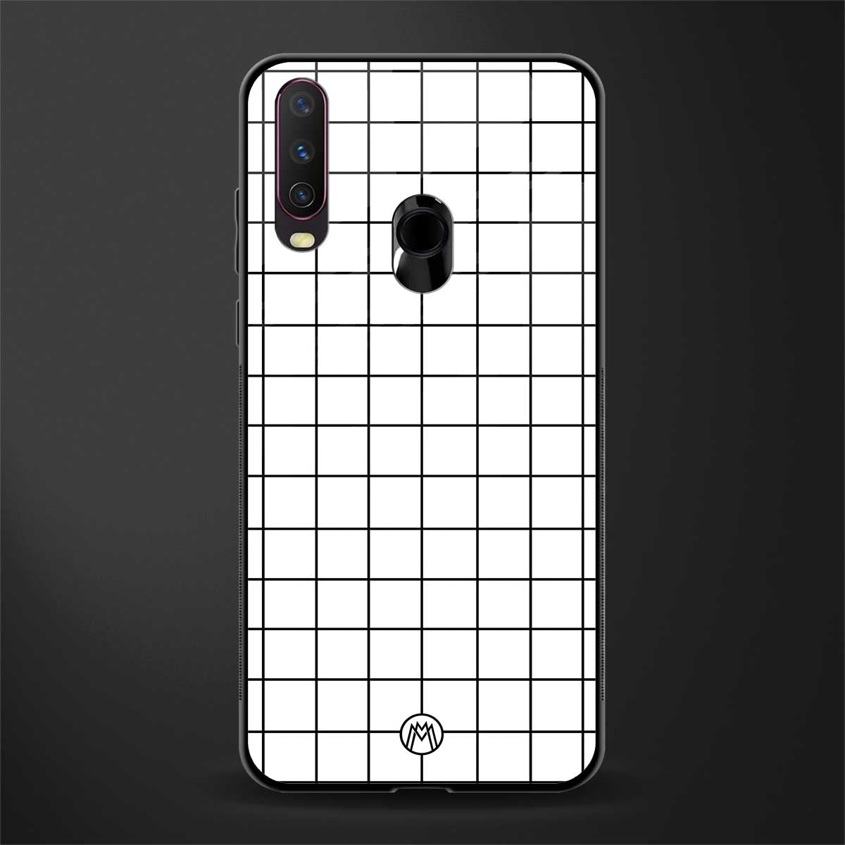 classic grid light edition glass case for vivo y12 image