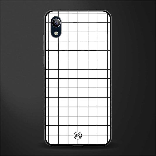 classic grid light edition glass case for vivo y1s without fingerprint image