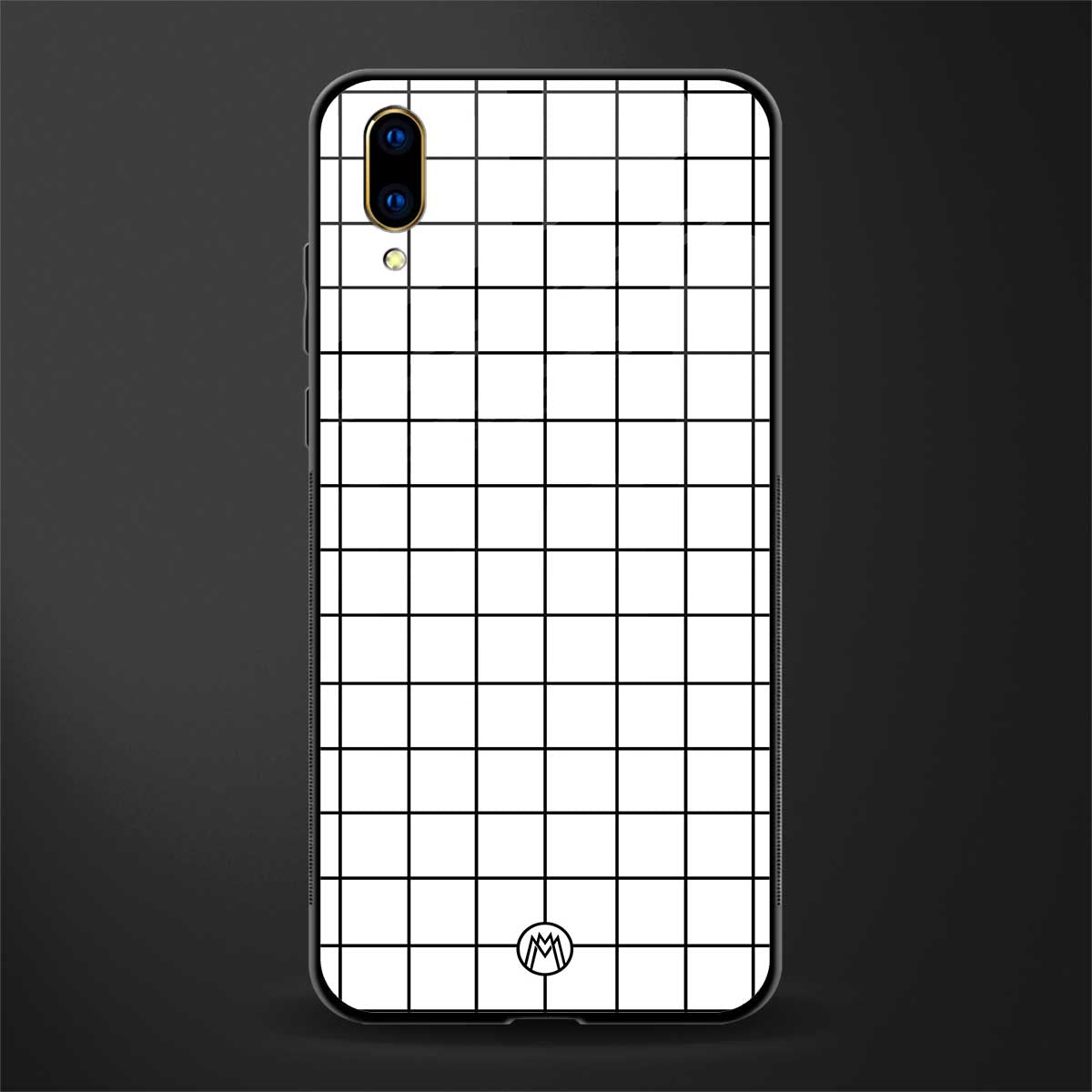 classic grid light edition glass case for vivo v11 pro image