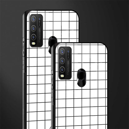 classic grid light edition glass case for vivo y50 image-2