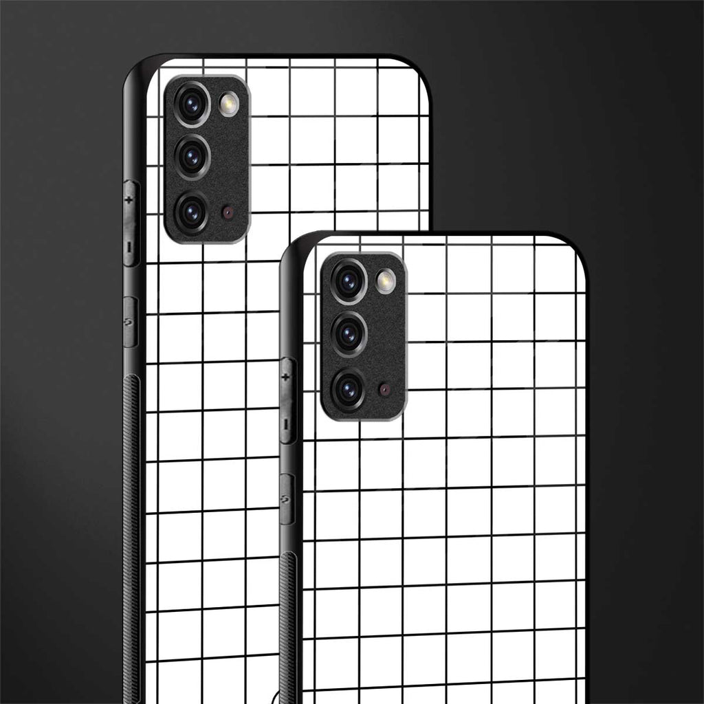 classic grid light edition glass case for samsung galaxy note 20 image-2