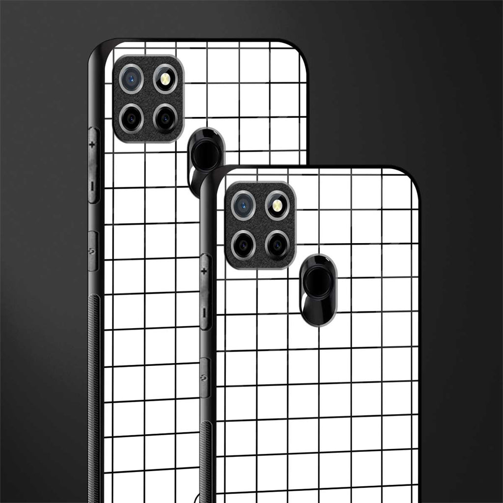 classic grid light edition glass case for realme narzo 30a image-2