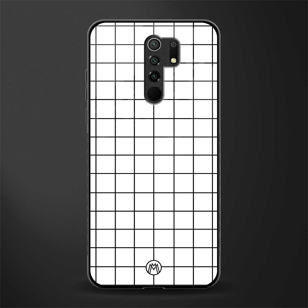 classic grid light edition glass case for redmi 9 prime image