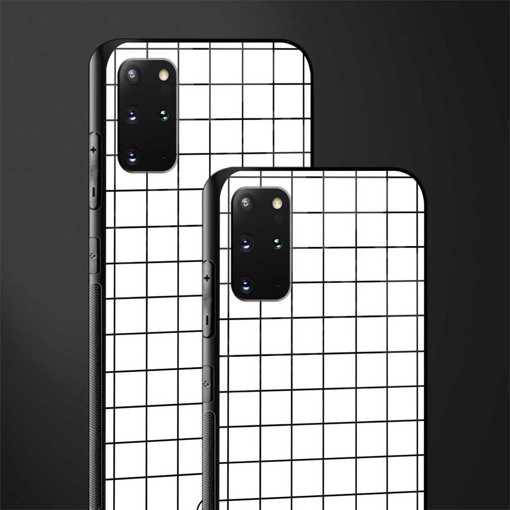 classic grid light edition glass case for samsung galaxy s20 plus image-2