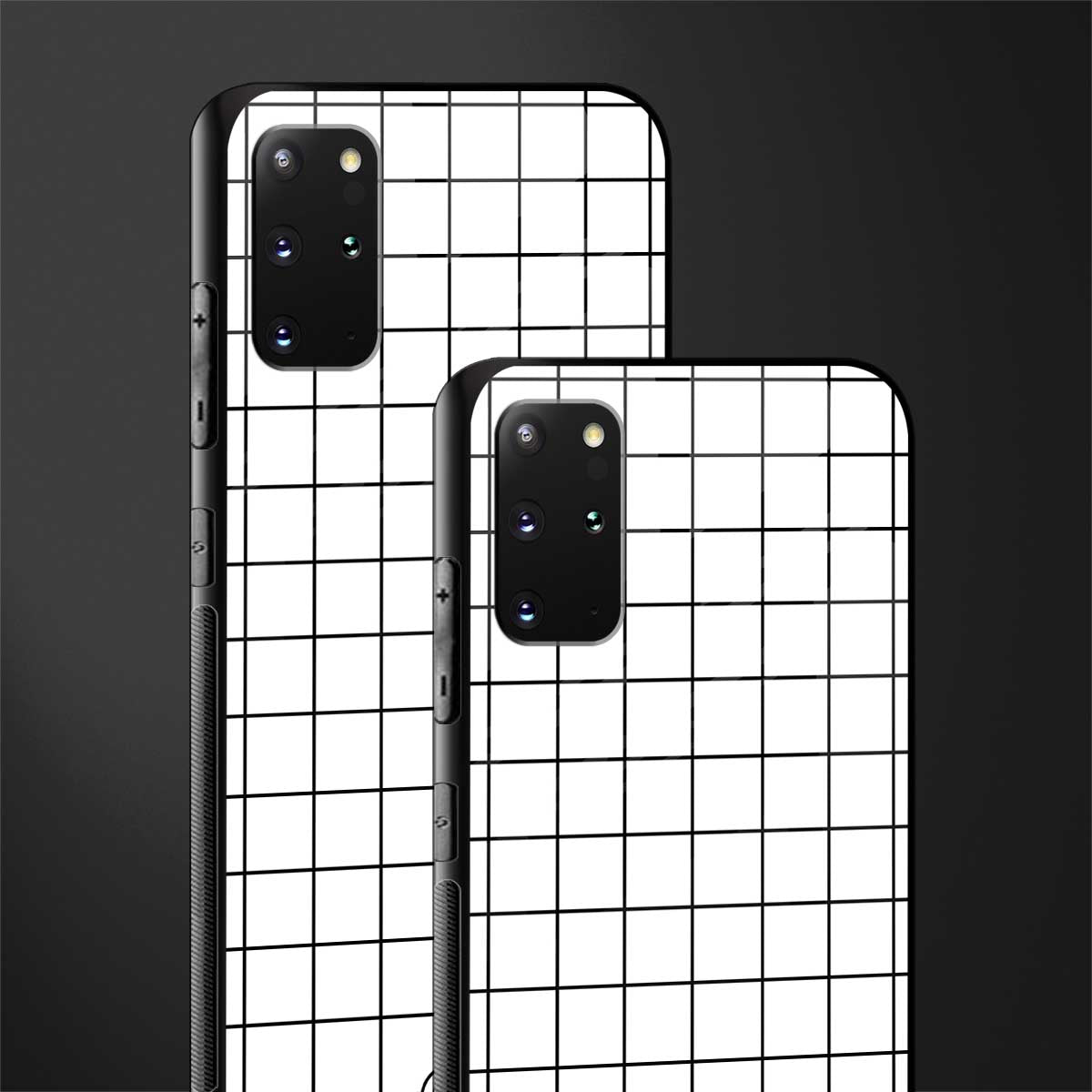 classic grid light edition glass case for samsung galaxy s20 plus image-2