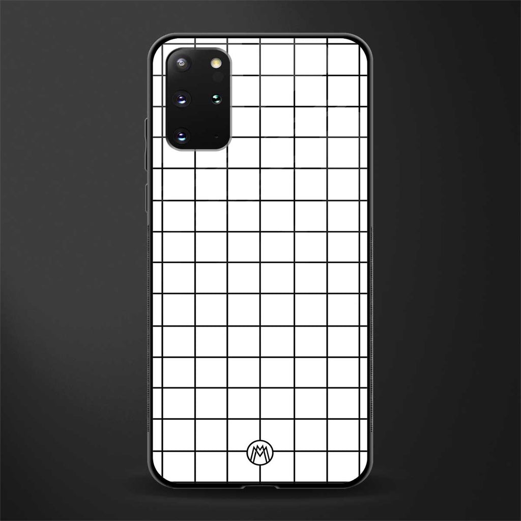 classic grid light edition glass case for samsung galaxy s20 plus image