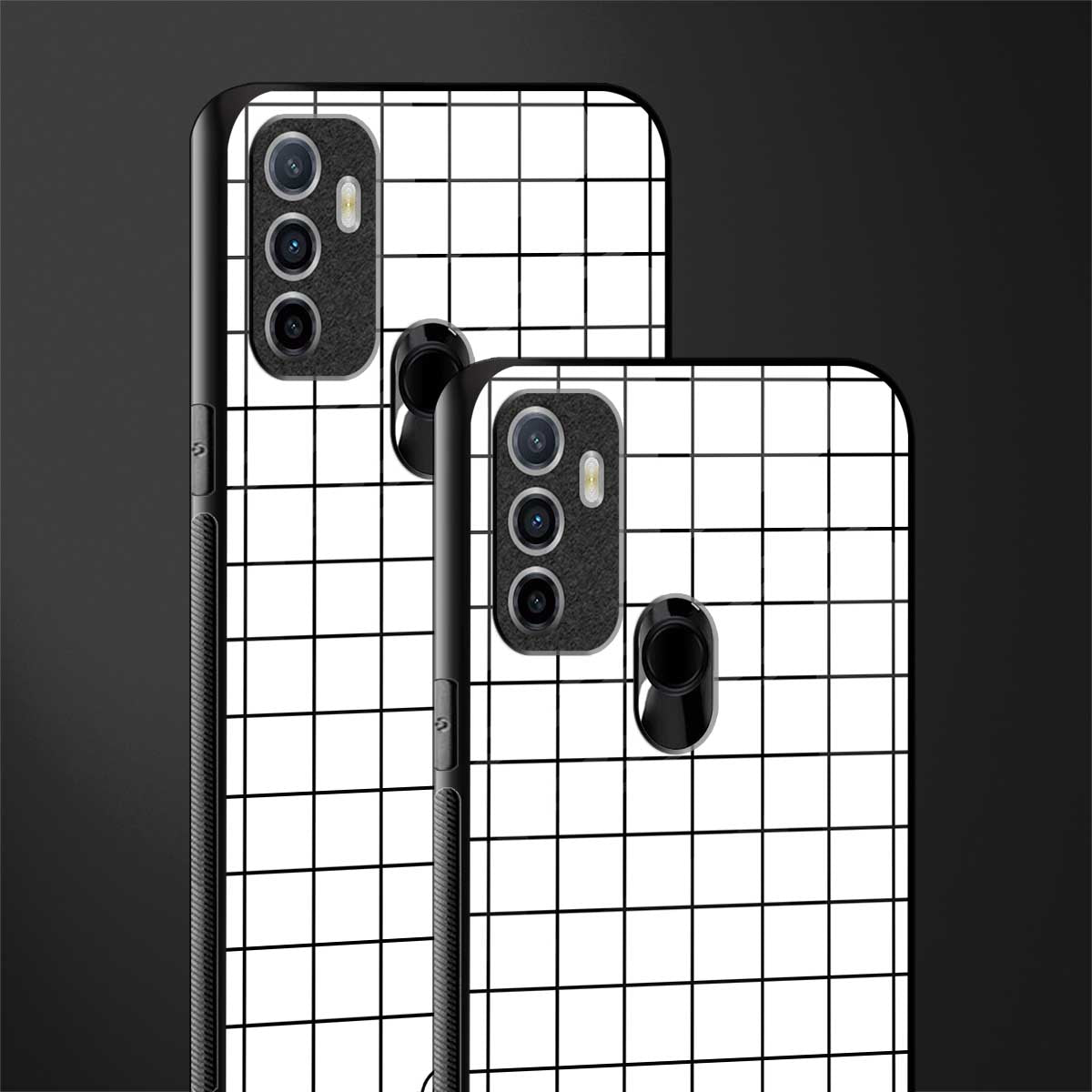classic grid light edition glass case for oppo a53 image-2