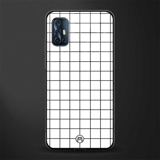 classic grid light edition glass case for vivo v17 image