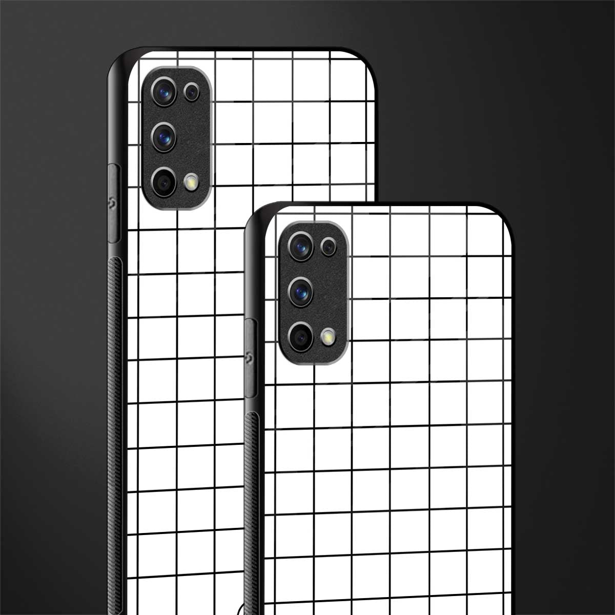 classic grid light edition glass case for realme 7 pro image-2