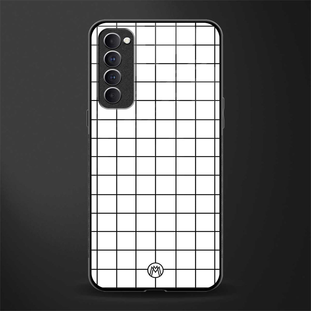 classic grid light edition glass case for oppo reno 4 pro image