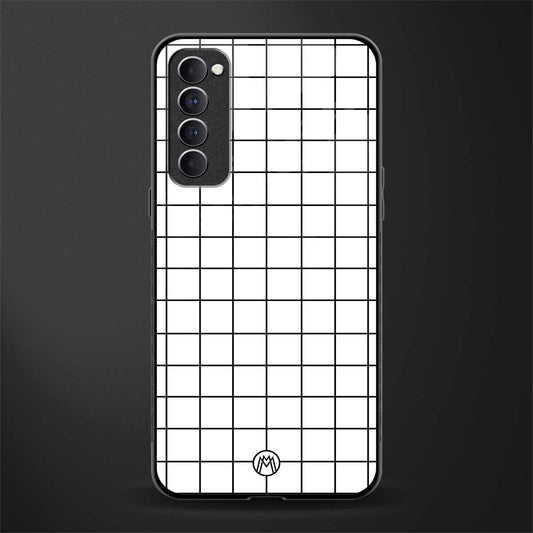 classic grid light edition glass case for oppo reno 4 pro image