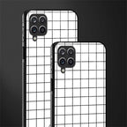 classic grid light edition glass case for samsung galaxy a12 image-2