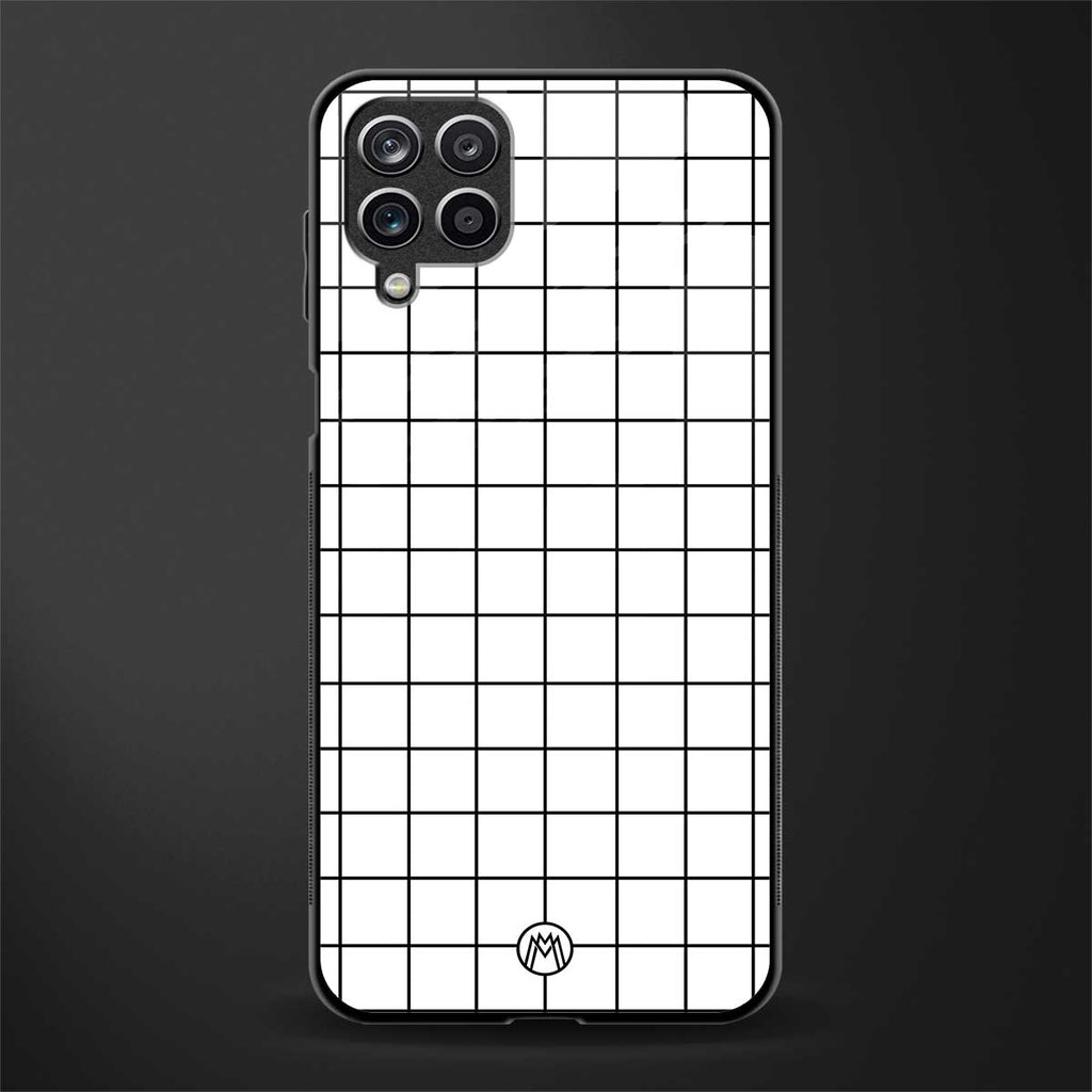 classic grid light edition glass case for samsung galaxy a12 image