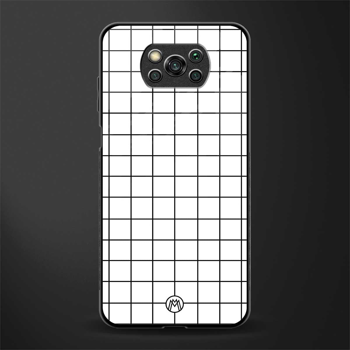 classic grid light edition glass case for poco x3 image