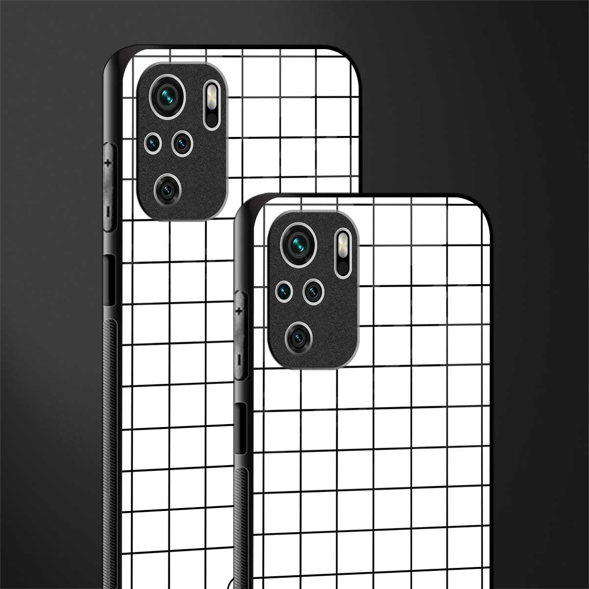 classic grid light edition glass case for redmi note 10 image-2