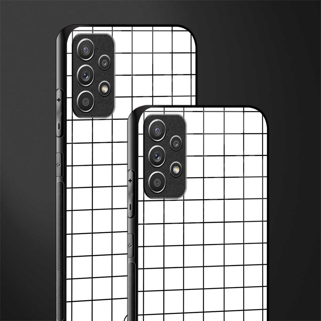 classic grid light edition glass case for samsung galaxy a52s 5g image-2