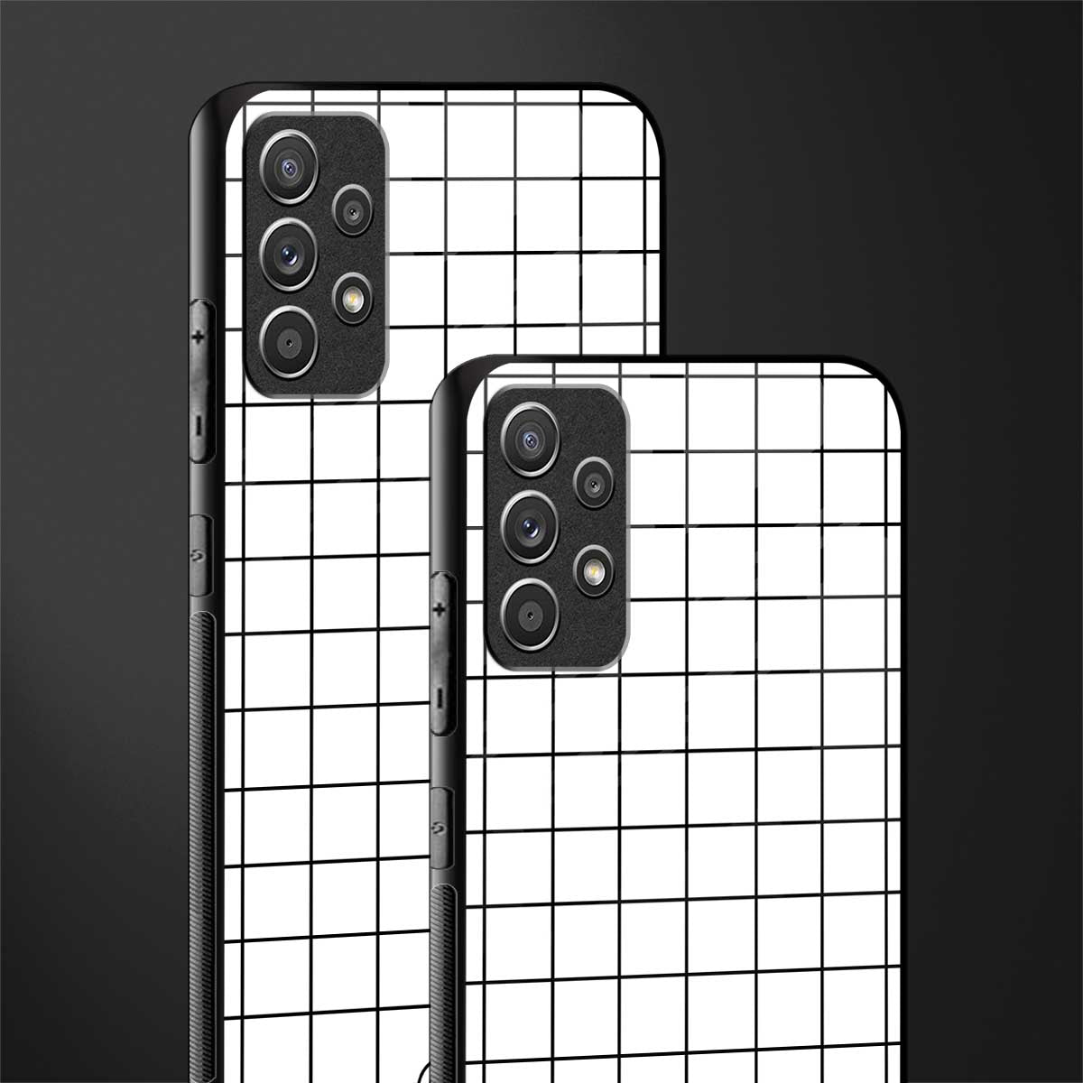 classic grid light edition glass case for samsung galaxy a52 image-2