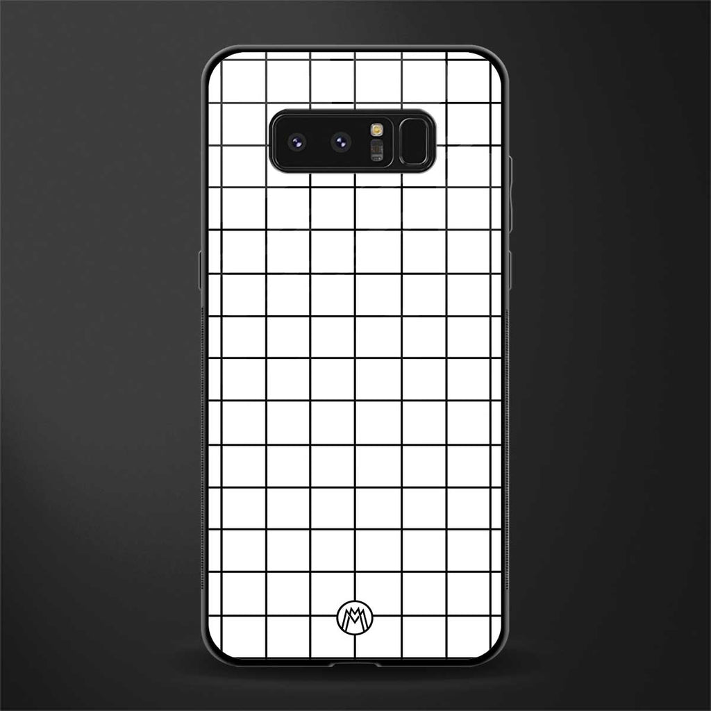 classic grid light edition glass case for samsung galaxy note 8 image
