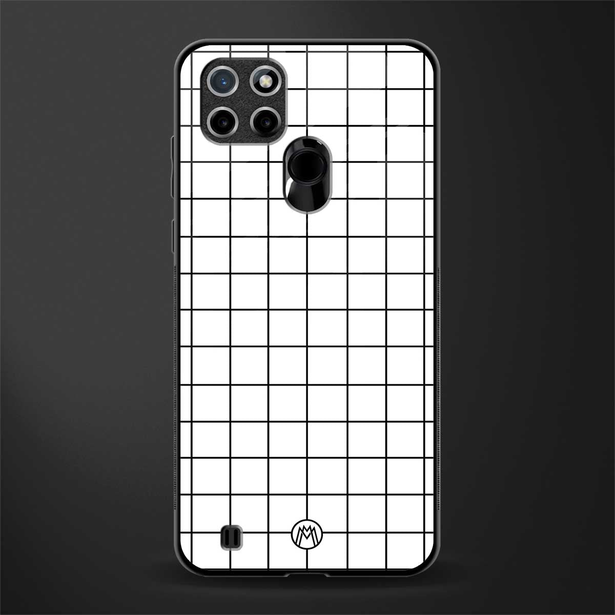 classic grid light edition glass case for realme c21 image
