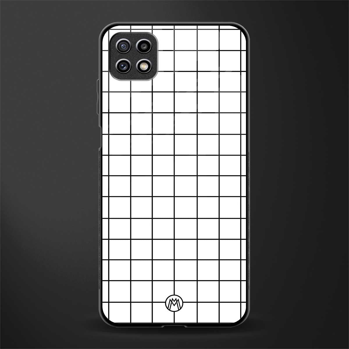 classic grid light edition glass case for samsung galaxy a22 5g image