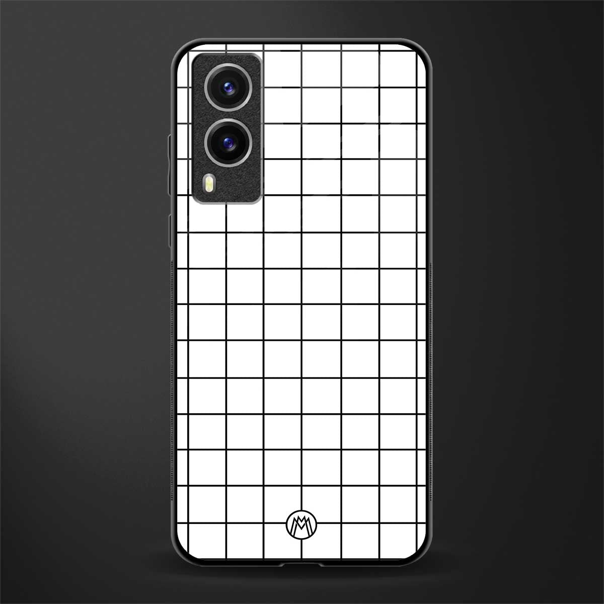 classic grid light edition glass case for vivo v21e 5g image