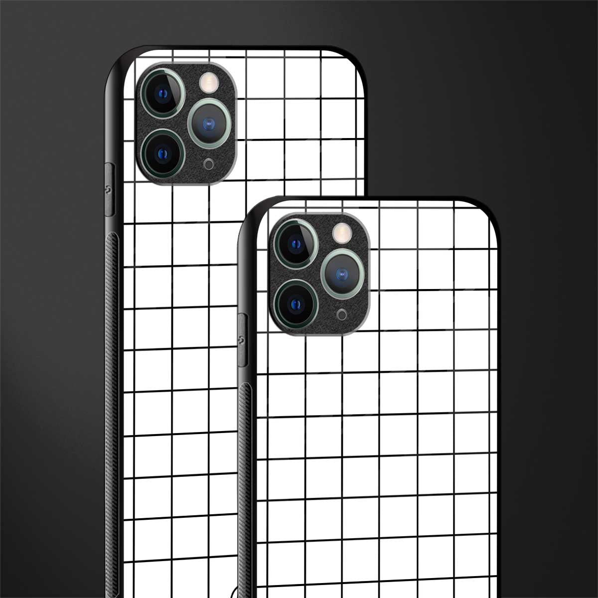 classic grid light edition glass case for iphone 11 pro max image-2