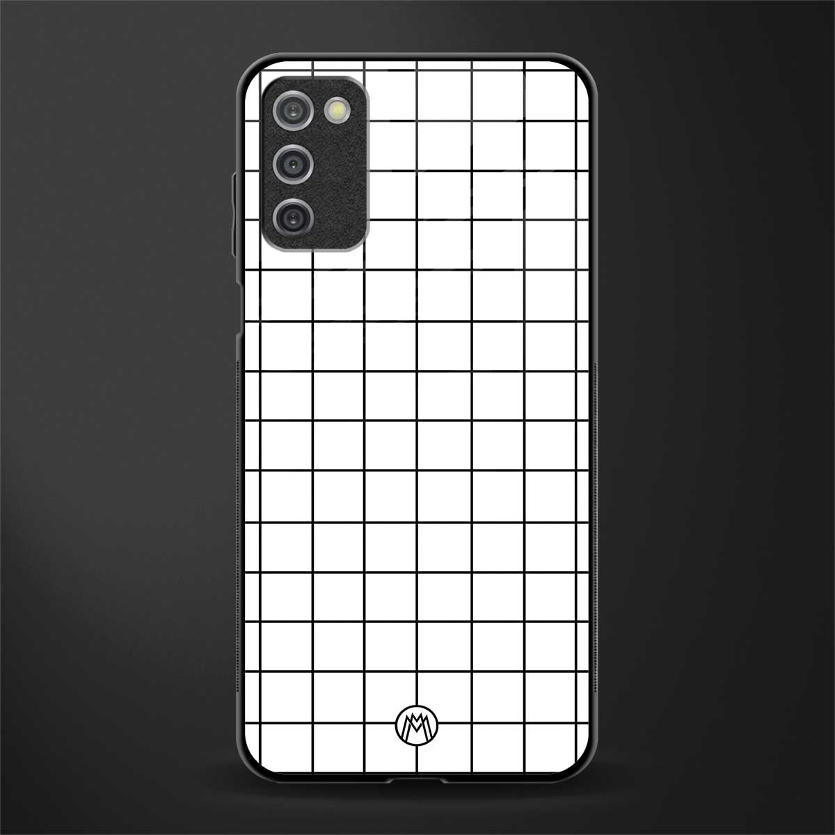 classic grid light edition glass case for samsung galaxy a03s image