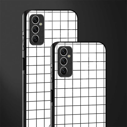 classic grid light edition glass case for samsung galaxy m52 5g image-2