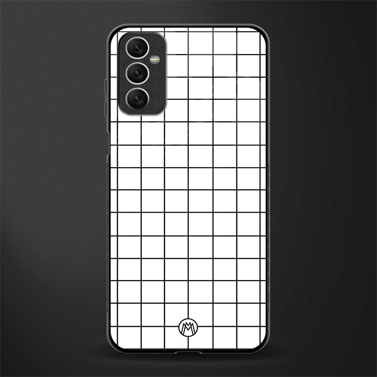 classic grid light edition glass case for samsung galaxy m52 5g image