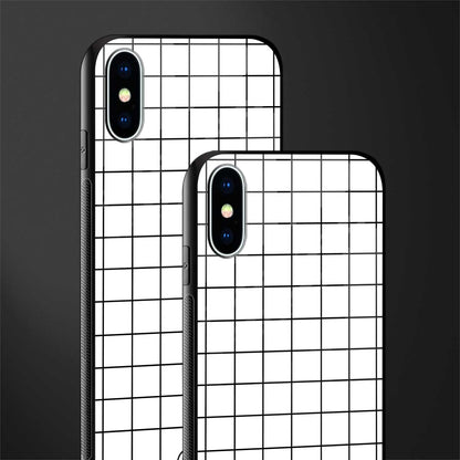 classic grid light edition glass case for iphone xs image-2