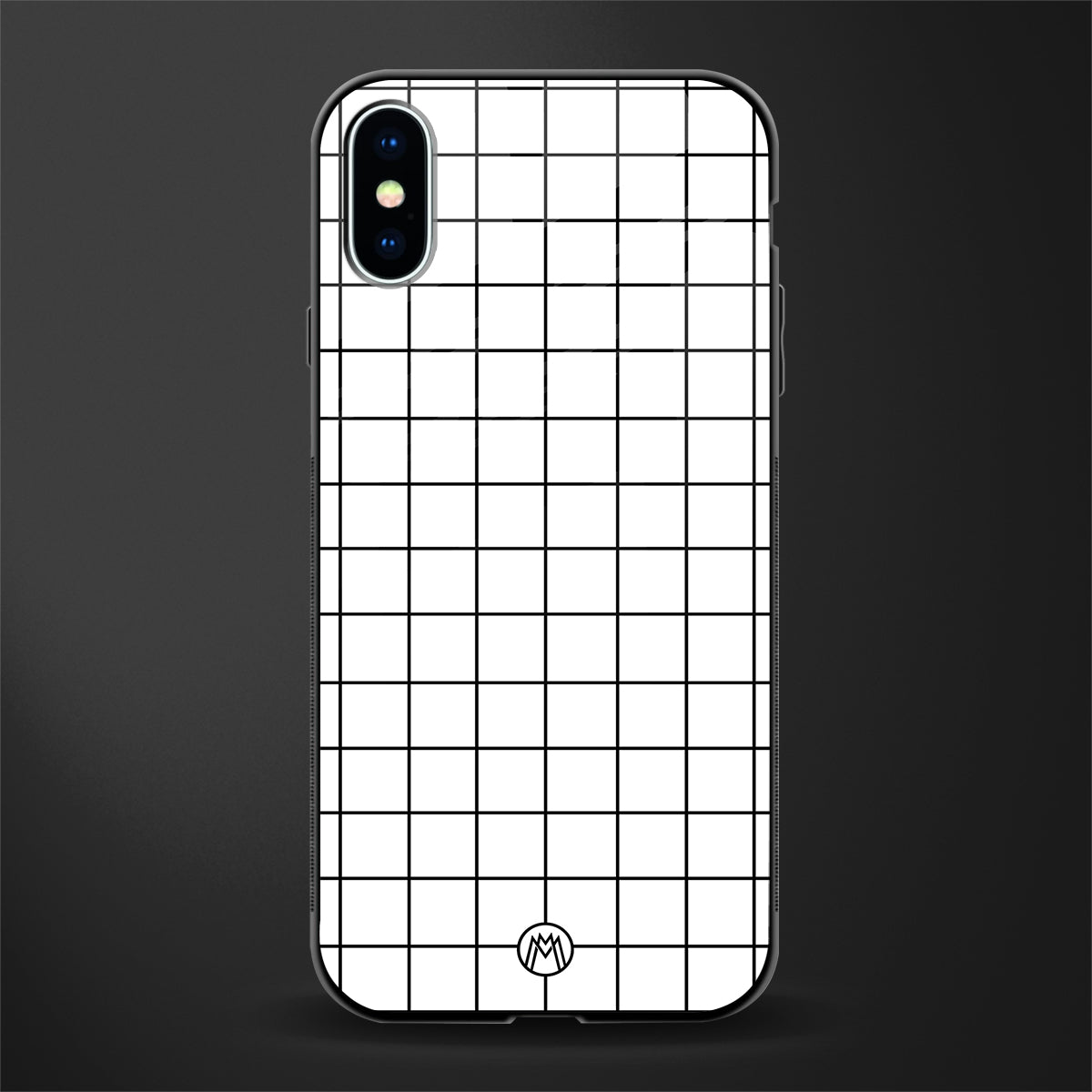 classic grid light edition glass case for iphone xs image