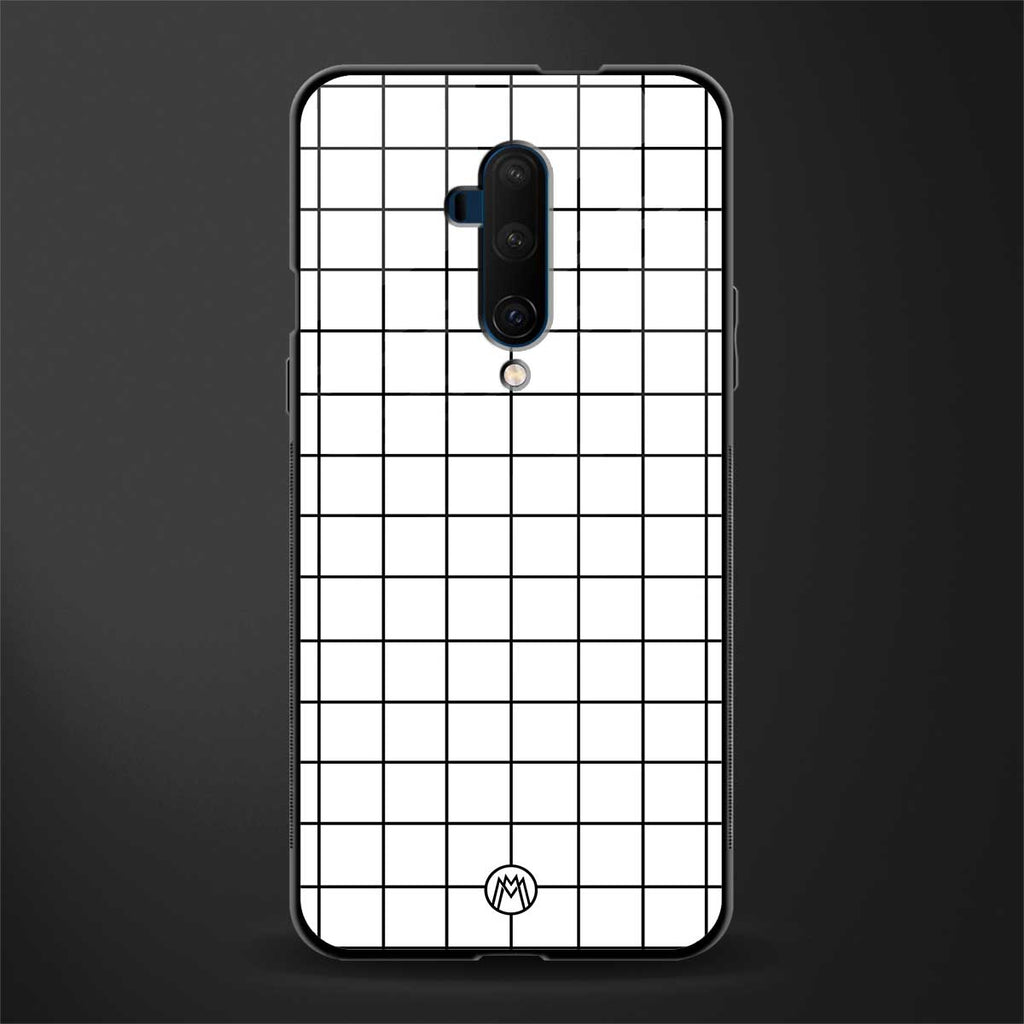 classic grid light edition glass case for oneplus 7t pro image