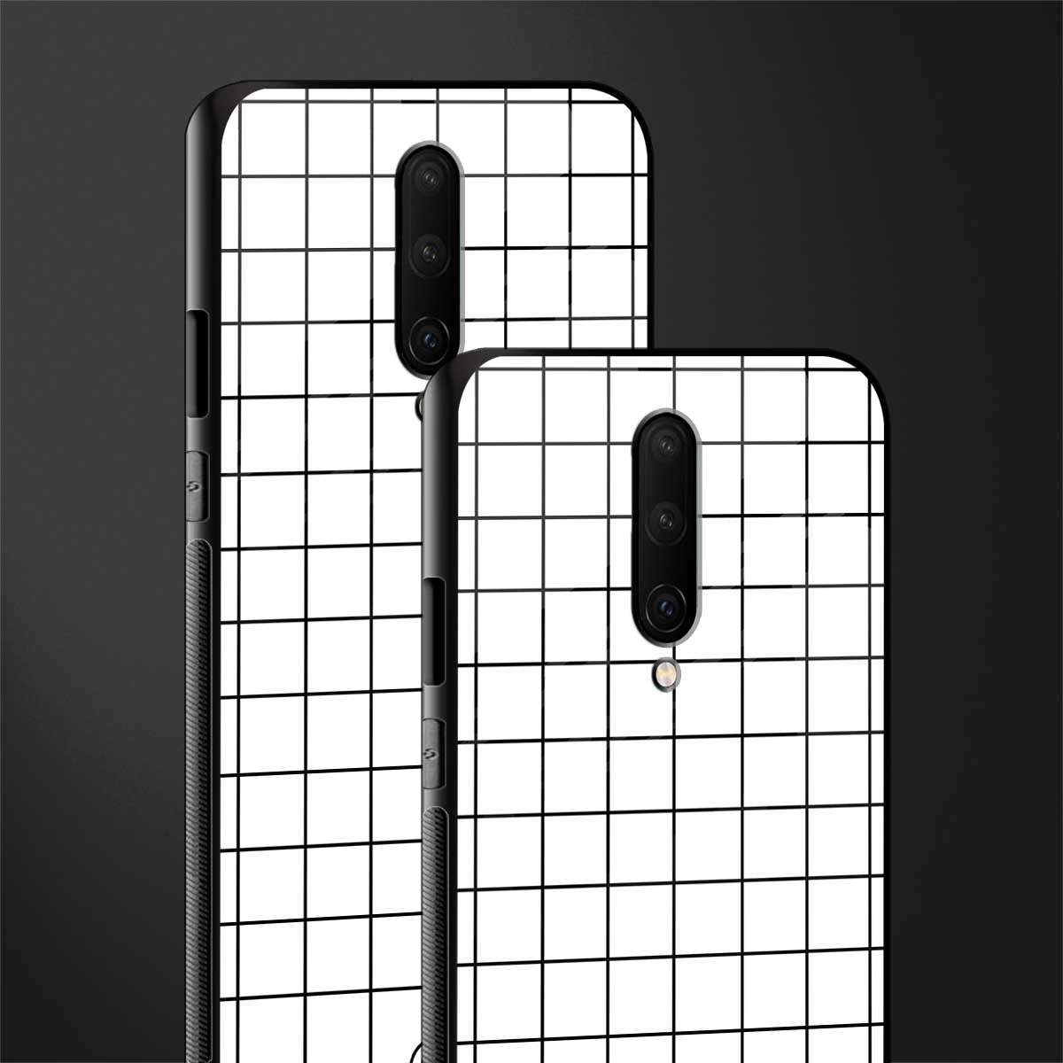 classic grid light edition glass case for oneplus 7 pro image-2