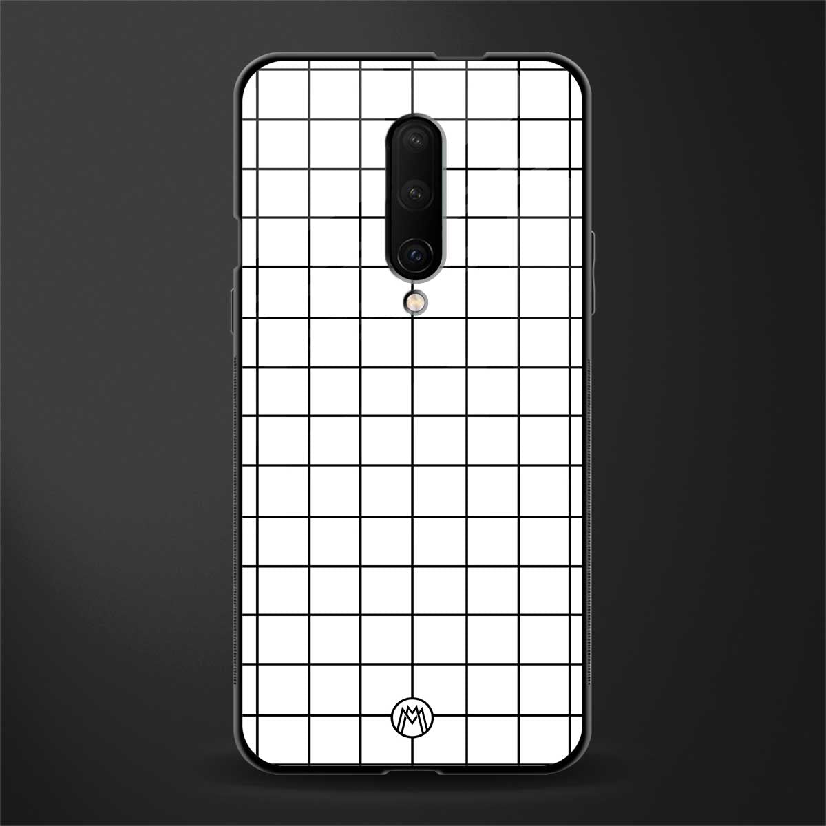 classic grid light edition glass case for oneplus 7 pro image