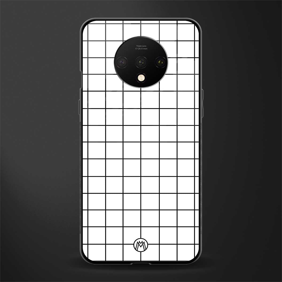 classic grid light edition glass case for oneplus 7t image