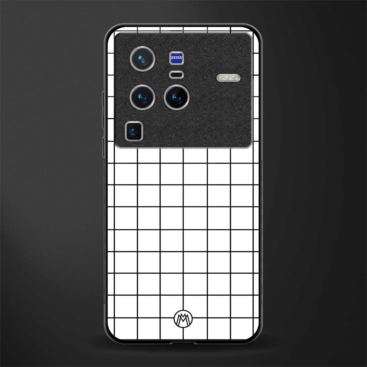 classic grid light edition glass case for vivo x80 pro 5g image