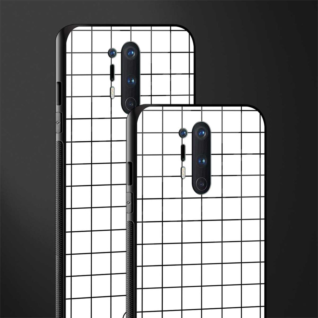 classic grid light edition glass case for oneplus 8 pro image-2