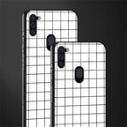 classic grid light edition glass case for samsung a11 image-2