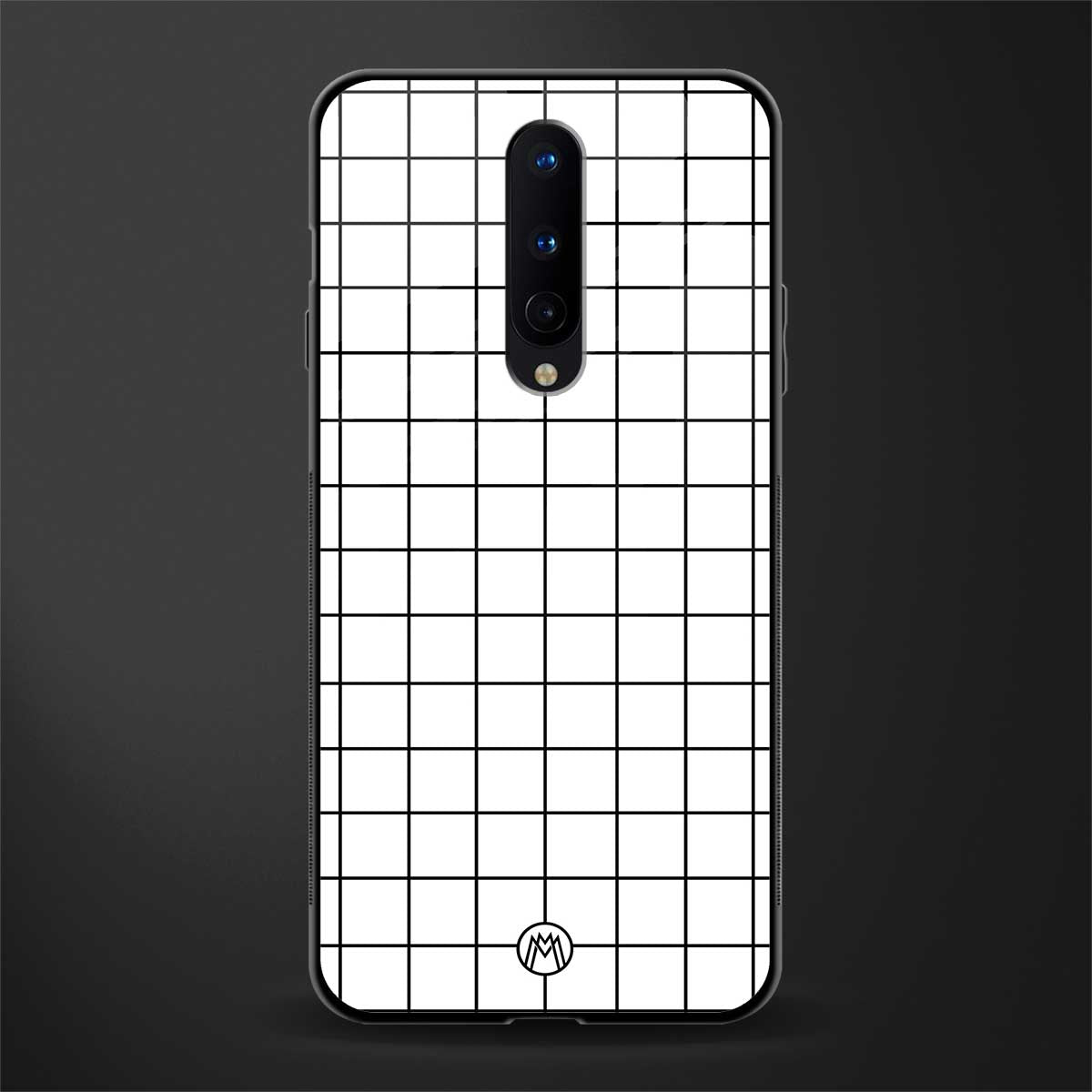 classic grid light edition glass case for oneplus 8 image