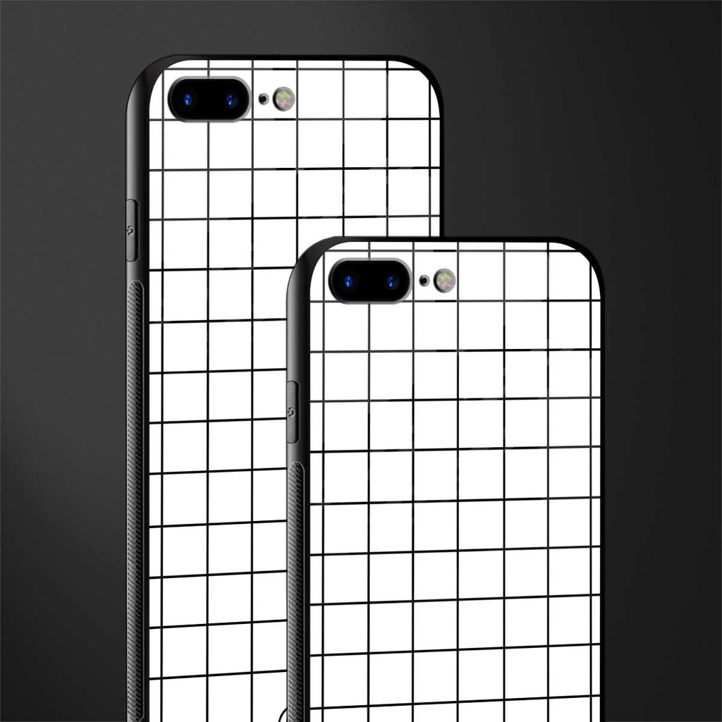 classic grid light edition glass case for iphone 8 plus image-2