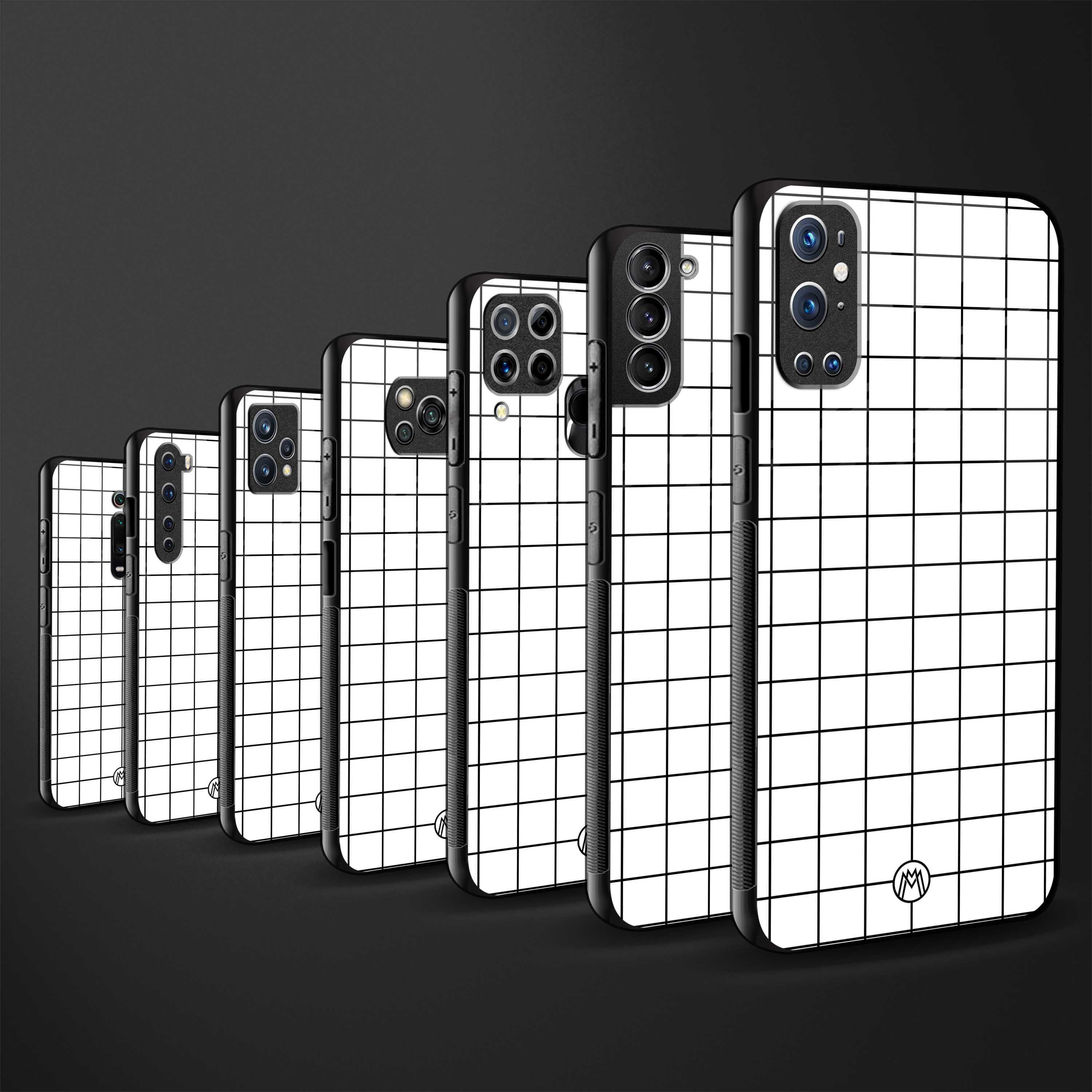 classic grid light edition glass case for oppo a54 image-3