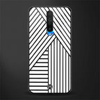 classic white black patten glass case for poco x2 image