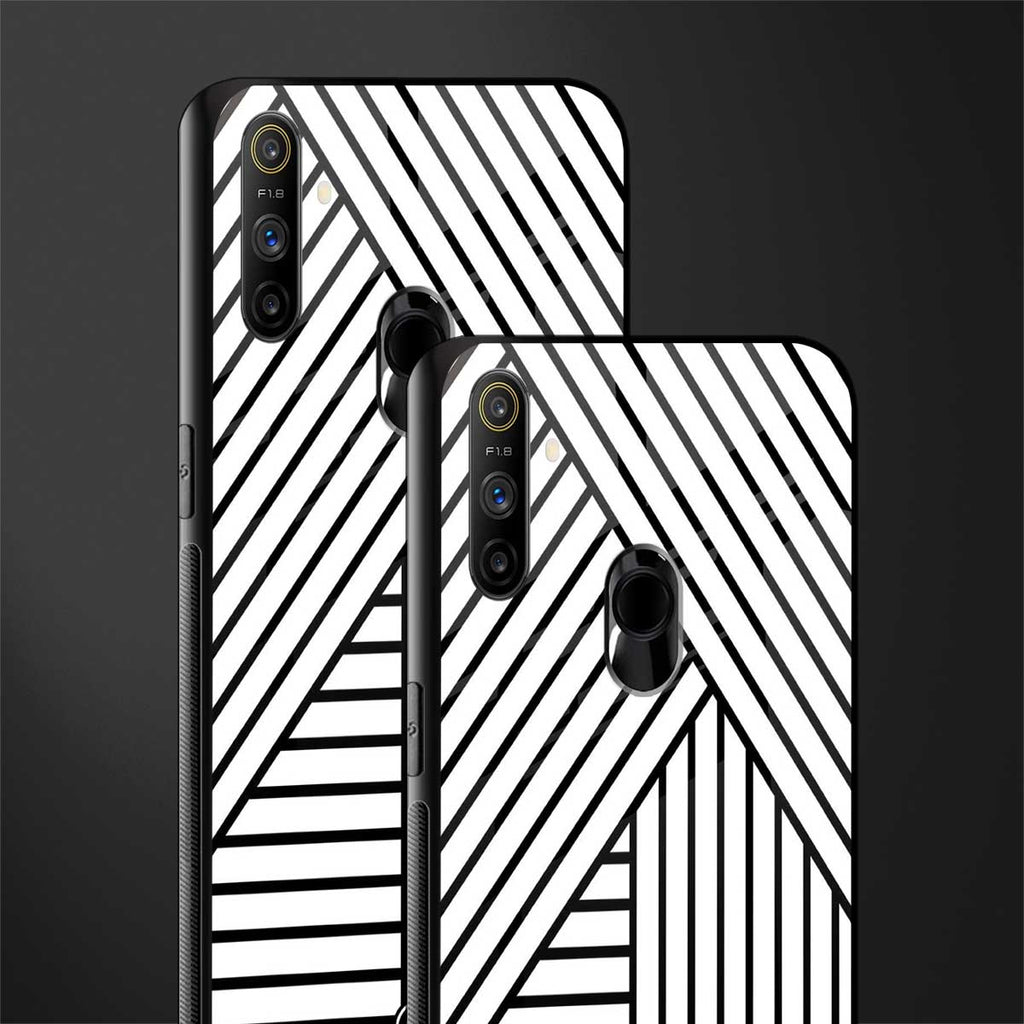classic white black patten glass case for realme narzo 10a image-2