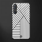 classic white black patten glass case for oppo reno 3 pro image