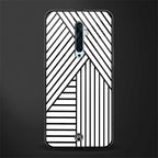 classic white black patten glass case for oppo reno 2z image